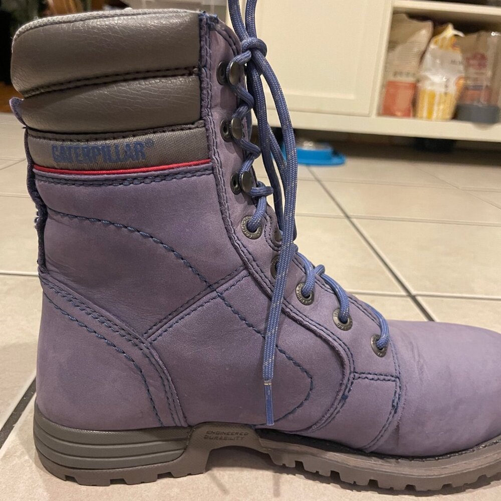 Caterpillar Women's Echo Waterproof Steel Toe Work Boot- Blue, Size 7.5 Wide - Picture 9 of 13